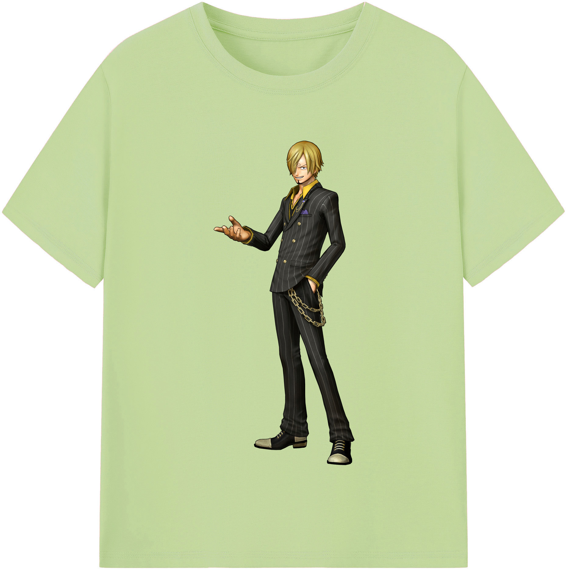 ワンピース サンジ ONE PIECE Sanji 綿100％半袖Tシャツ（フロントプリント）